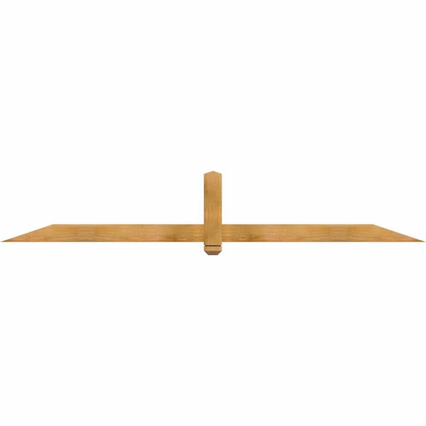 Ekena Millwork Eugene Rough Sawn Timber Gable Bracket, Western Red Cedar, 96"W x 16"H x 2"D x 4"F, 4/12 Pitch GBW096X16X0204EUG00RWR - main